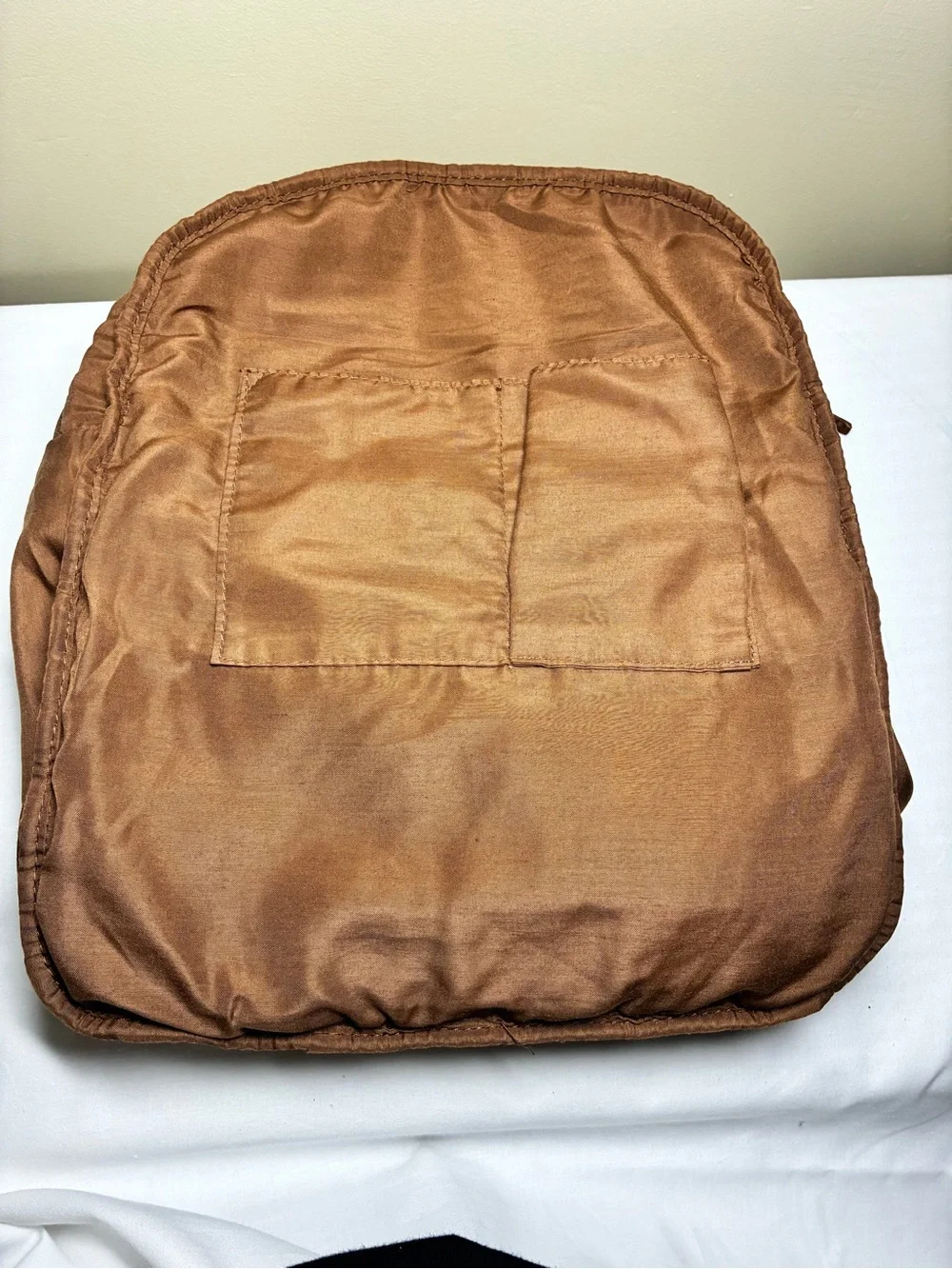 Vintage Y2K Mudd Brown Vegan Leather Fox Patch Backpack Bag Book Bag
